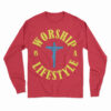 Worship Lifestyle Red Tee - Image 3