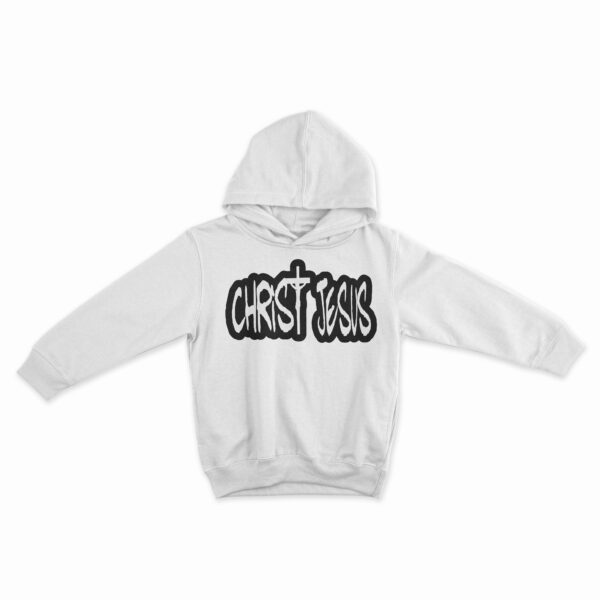 Kids Christ Jesus White Hoodie