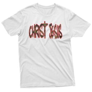 Christ Jesus Camo White Tee
