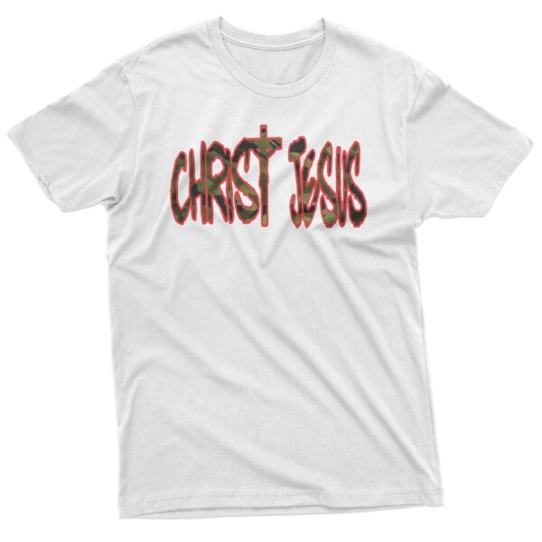 Christ Jesus Camo White Tee